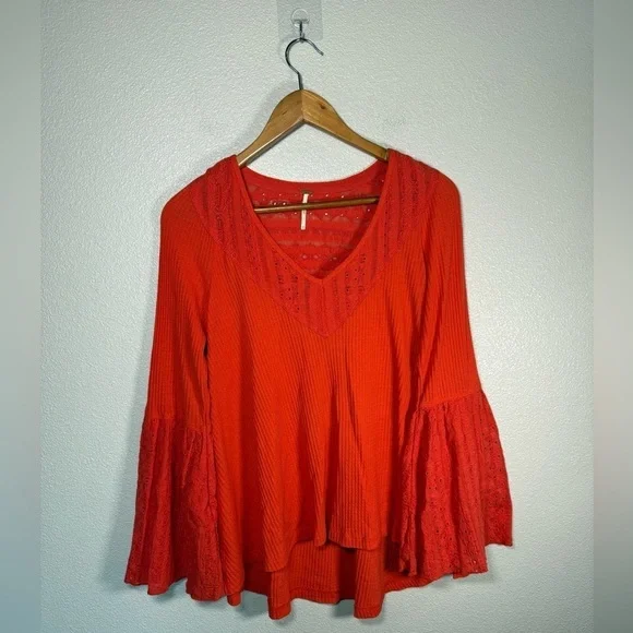 Free People Vermillion Parisian Nights Top - XS K31 - Picture 2 of 9